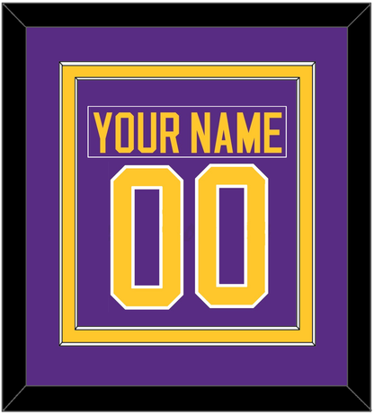 Los Angeles Nameplate & Number (Back) Combined - Road Purple (1980-1988) - Signature Tier 2