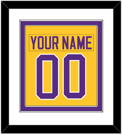 Los Angeles Nameplate & Number (Back) Combined - Home Gold (1980-1988) - Signature Tier 1