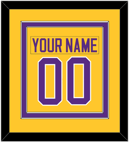 Los Angeles Nameplate & Number (Back) Combined - Home Gold (1980-1988) - Signature Tier 2