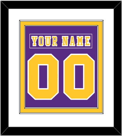 Los Angeles Nameplate & Number (Back) Combined - Road Purple (1977-1980) - Signature Tier 1