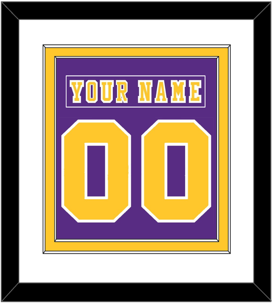 Los Angeles Nameplate & Number (Back) Combined - Road Purple (1977-1980) - Signature Tier 1