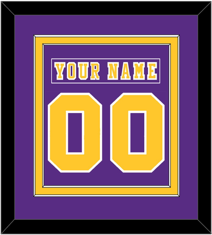 Los Angeles Nameplate & Number (Back) Combined - Road Purple (1977-1980) - Signature Tier 2