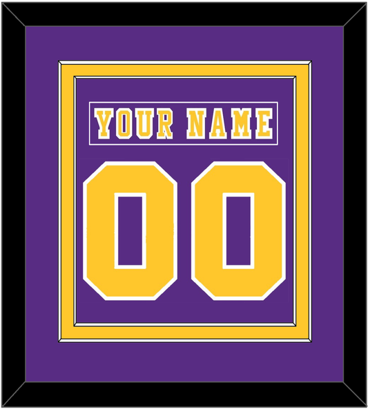 Los Angeles Nameplate & Number (Back) Combined - Road Purple (1977-1980) - Signature Tier 2