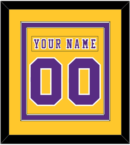 Los Angeles Nameplate & Number (Back) Combined - Home Gold (1970-1980) - Signature Tier 2