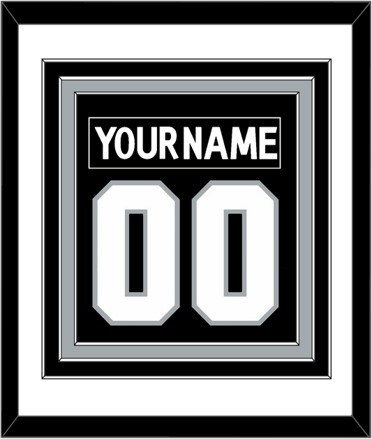 Los Angeles Nameplate & Number (Back) Combined - Home Black (2011-2017) - Premier Tier 1