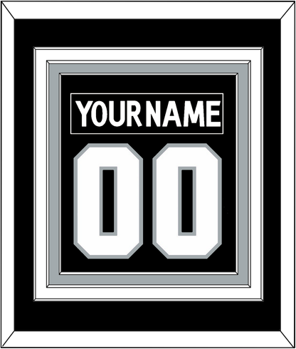 Los Angeles Nameplate & Number (Back) Combined - Home Black (2011-2017) - Premier Tier 2