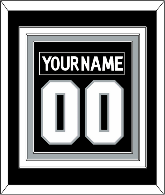 Los Angeles Nameplate & Number (Back) Combined - Home Black (2011-2017) - Premier Tier 2