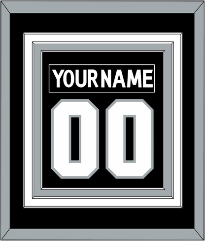 Los Angeles Nameplate & Number (Back) Combined - Home Black (2017-2024) - Premier Tier 2