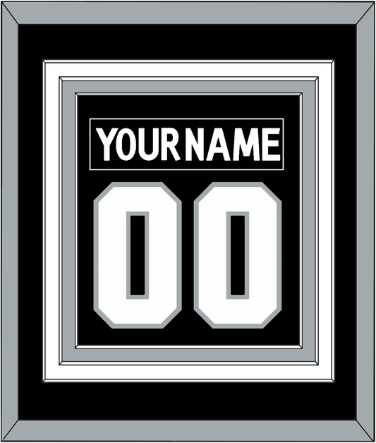 Los Angeles Nameplate & Number (Back) Combined - Home Black (2017-2024) - Premier Tier 2