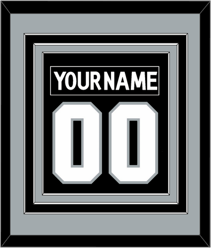 Los Angeles Nameplate & Number (Back) Combined - Home Black (2011-2017) - Premier Tier 3