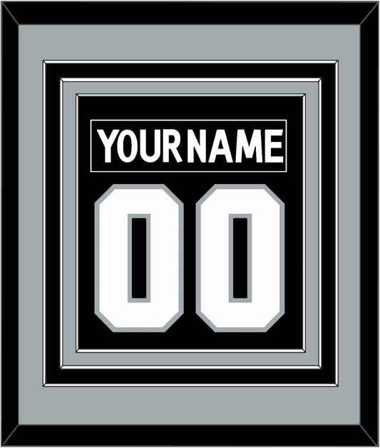 Los Angeles Nameplate & Number (Back) Combined - Home Black (2017-2024) - Premier Tier 3