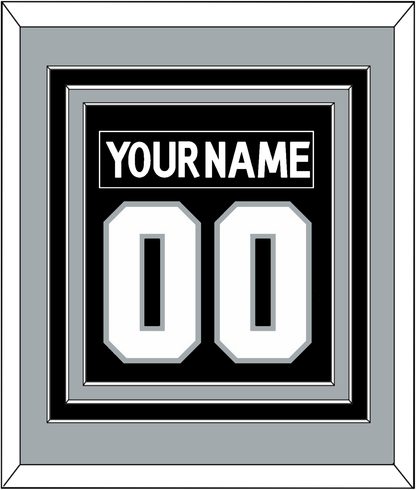 Los Angeles Nameplate & Number (Back) Combined - Home Black (2017-2024) - Premier Tier 3
