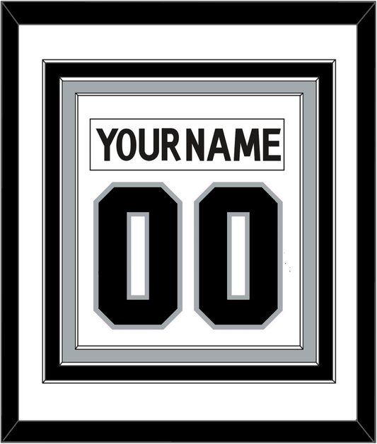 Los Angeles Nameplate & Number (Back) Combined - Road White (2011-2017) - Premier Tier 1