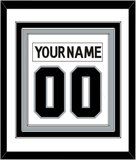 Los Angeles Nameplate & Number (Back) Combined - Road White (2017-2024) - Triple Mat 1