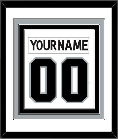 Los Angeles Nameplate & Number (Back) Combined - Road White (2011-2017) - Premier Tier 2