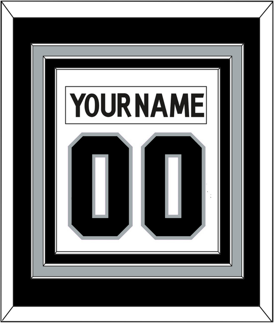 Los Angeles Nameplate & Number (Back) Combined - Road White (2017-2024) - Premier Tier 3