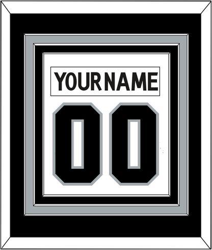 Los Angeles Nameplate & Number (Back) Combined - Road White (2011-2017) - Premier Tier 3