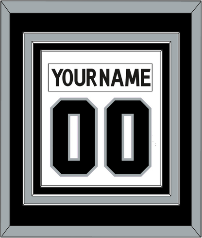 Los Angeles Nameplate & Number (Back) Combined - Road White (2011-2017) - Premier Tier 3