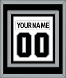 Los Angeles Nameplate & Number (Back) Combined - Road White (2017-2024) - Triple Mat 3