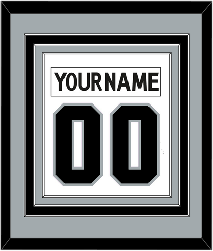 Los Angeles Nameplate & Number (Back) Combined - Road White (2017-2024) - Premier Tier 4