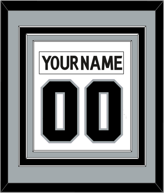 Los Angeles Nameplate & Number (Back) Combined - Road White (2017-2024) - Premier Tier 4