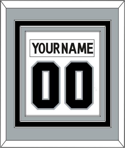 Los Angeles Nameplate & Number (Back) Combined - Road White (2017-2024) - Premier Tier 4