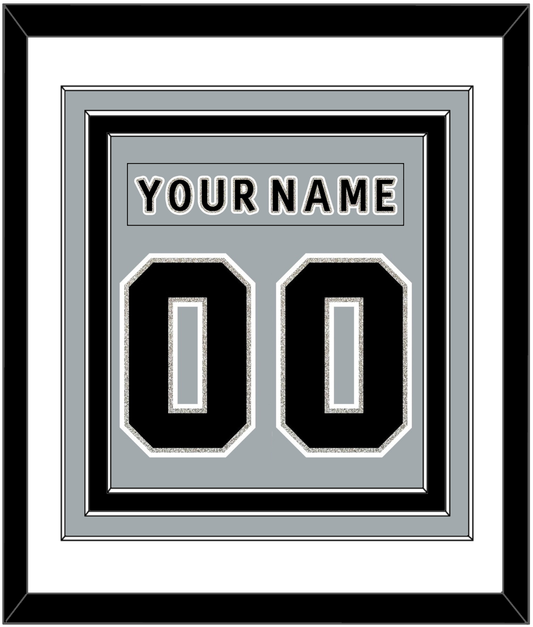 Los Angeles Nameplate & Number (Back) Combined - Alternate Gray (2018-2021) - Premier Tier 1
