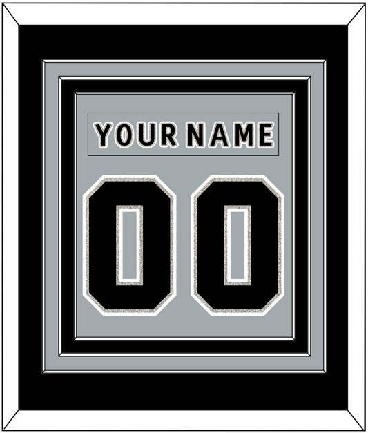 Los Angeles Nameplate & Number (Back) Combined - Alternate Gray (2018-2021) - Premier Tier 2