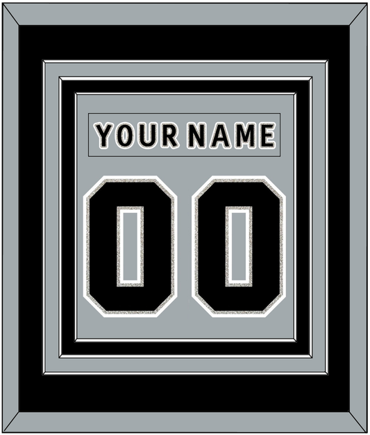 Los Angeles Nameplate & Number (Back) Combined - Alternate Gray (2018-2021) - Premier Tier 2