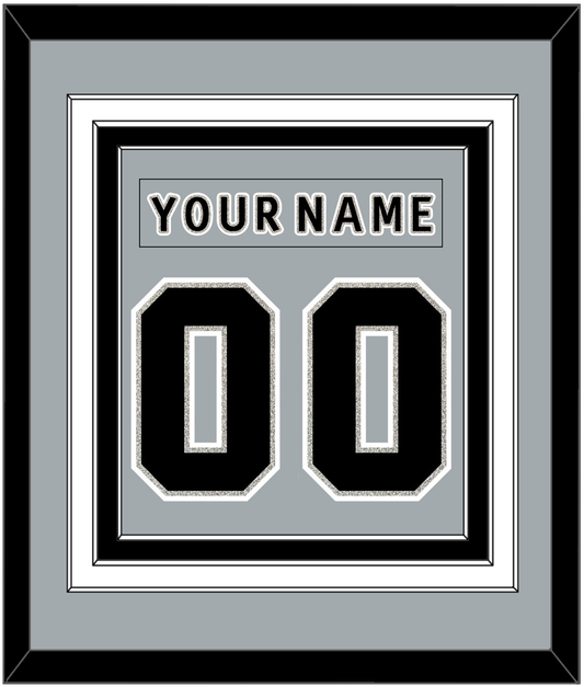 Los Angeles Nameplate & Number (Back) Combined - Alternate Gray (2018-2021) - Premier Tier 3
