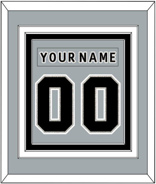 Los Angeles Nameplate & Number (Back) Combined - Alternate Gray (2018-2021) - Premier Tier 3