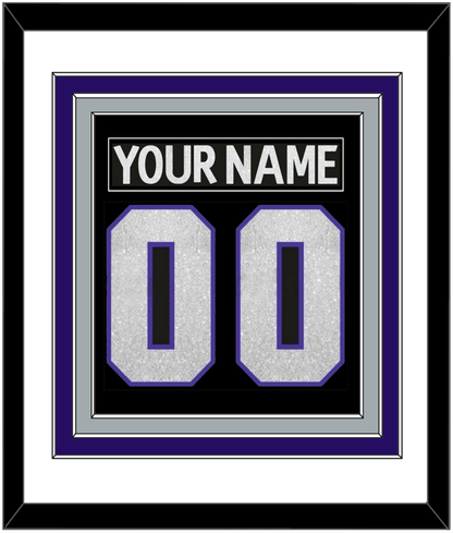 Los Angeles Nameplate & Number (Back) Combined - Road/Home Black (2002-2007) - Premier Tier 1
