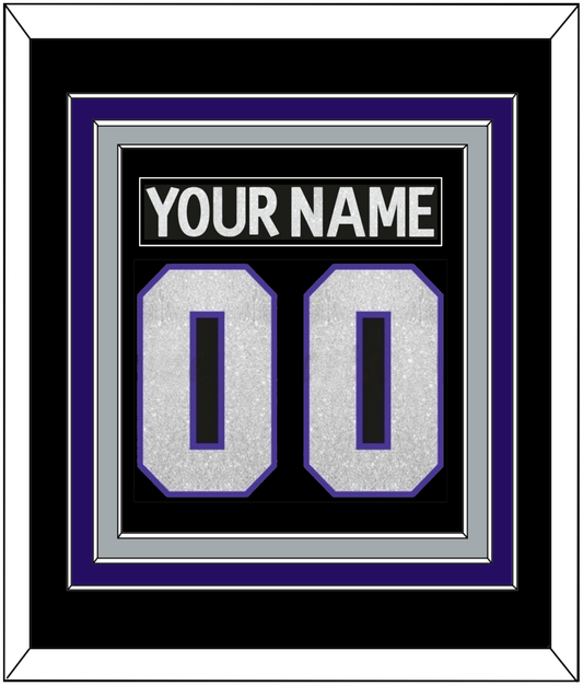Los Angeles Nameplate & Number (Back) Combined - Road Black (1998-2002) - Premier Tier 2