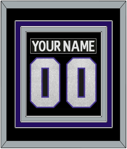 Los Angeles Nameplate & Number (Back) Combined - Road/Home Black (2002-2007) - Premier Tier 2