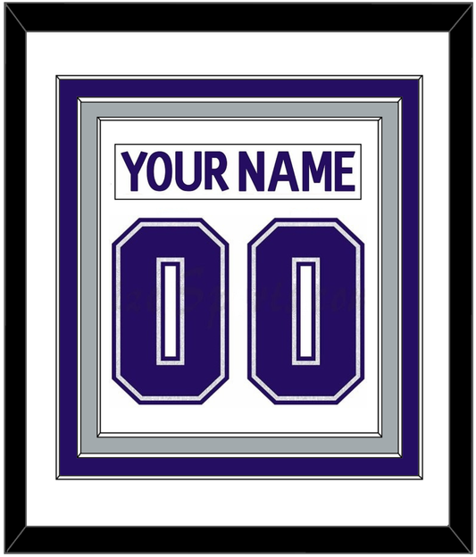 Los Angeles Nameplate & Number (Back) Combined - Road White (2007-2011) - Premier Tier 1