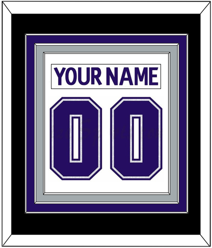 Los Angeles Nameplate & Number (Back) Combined - Road White (2007-2011) - Premier Tier 2