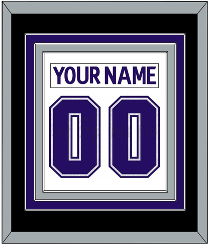 Los Angeles Nameplate & Number (Back) Combined - Road White (2007-2011) - Premier Tier 2