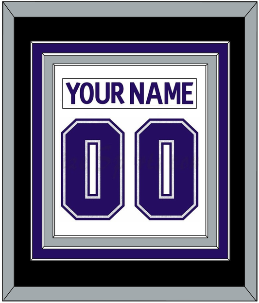 Los Angeles Nameplate & Number (Back) Combined - Road White (2007-2011) - Premier Tier 2