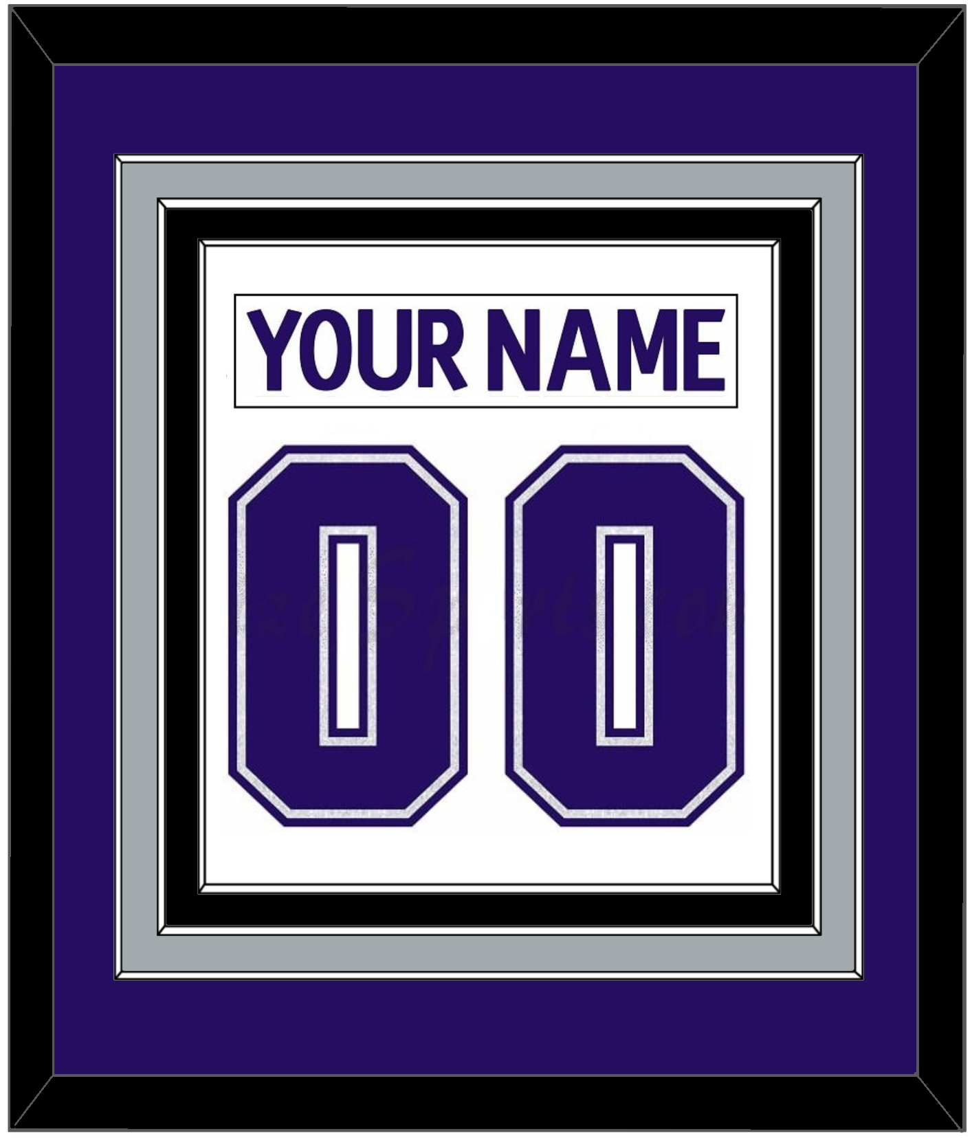 Los Angeles Nameplate & Number (Back) Combined - Home White (1998-2002) - Premier Tier 3