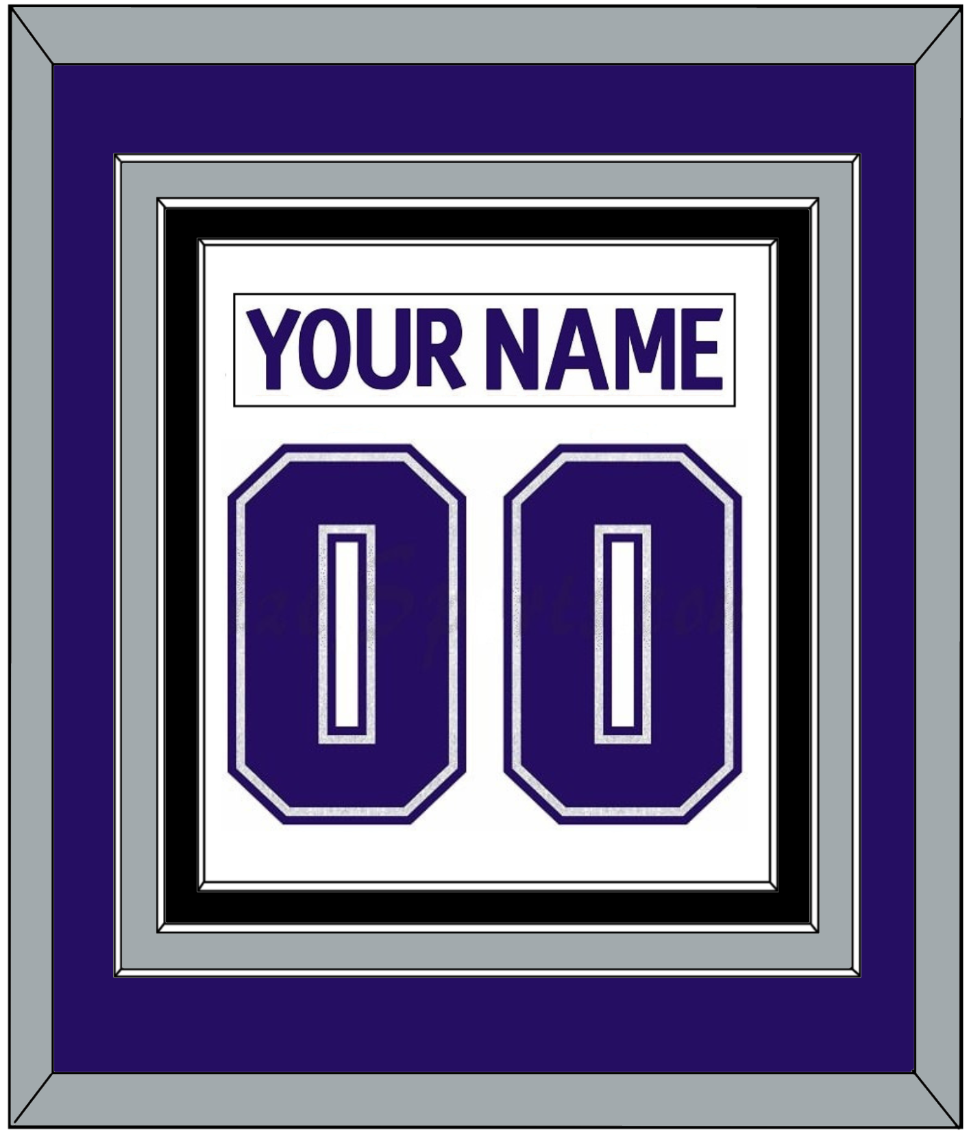 Los Angeles Nameplate & Number (Back) Combined - Home White (1998-2002) - Premier Tier 3
