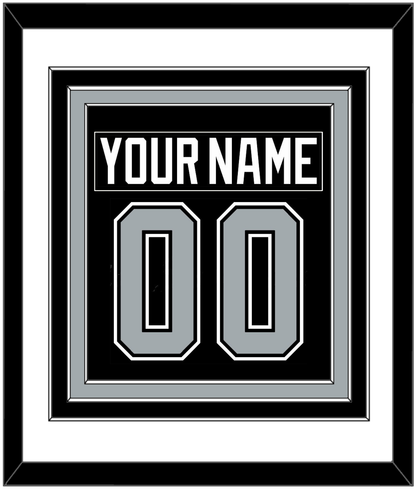 Los Angeles Nameplate & Number (Back) Combined - Road Black (1992-1998) - Premier Tier 1