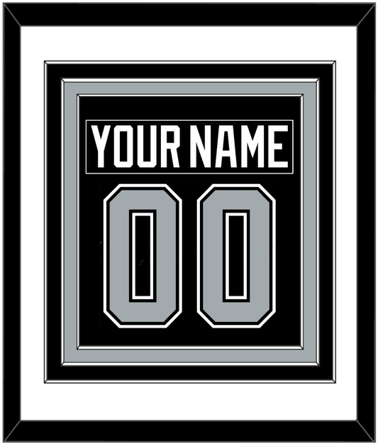 Los Angeles Nameplate & Number (Back) Combined - Road Black (1992-1998) - Premier Tier 1
