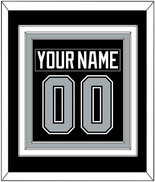 Los Angeles Nameplate & Number (Back) Combined - Road Black (1992-1998) - Premier Tier 2