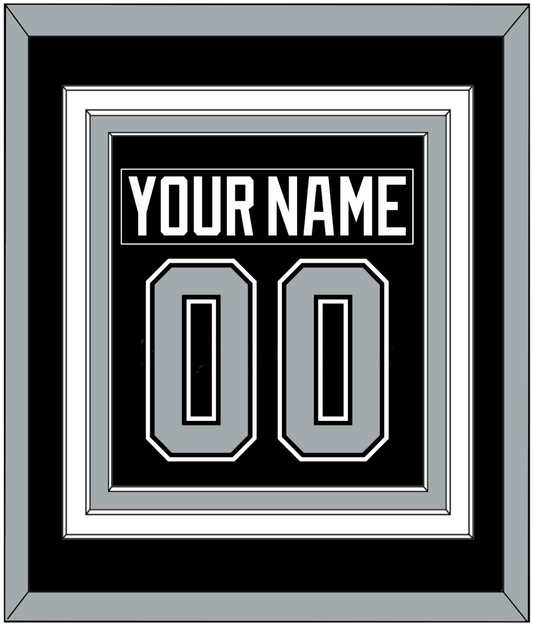 Los Angeles Nameplate & Number (Back) Combined - Road Black (1992-1998) - Premier Tier 2