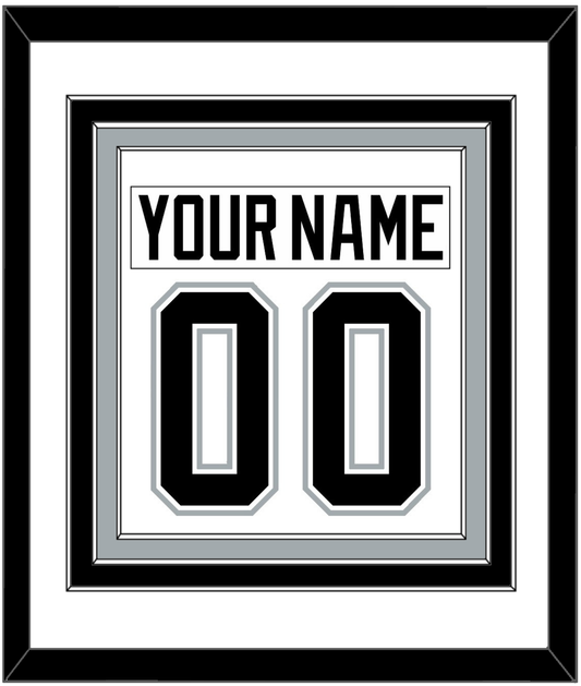 Los Angeles Nameplate & Number (Back) Combined - Home White (1992-1998) - Premier Tier 1