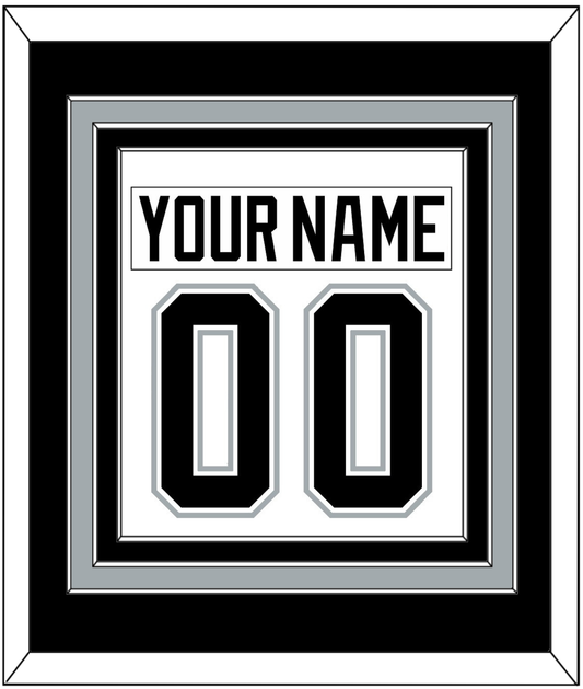 Los Angeles Nameplate & Number (Back) Combined - Home White (1992-1998) - Premier Tier 2
