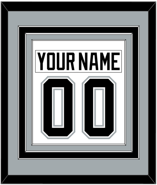 Los Angeles Nameplate & Number (Back) Combined - Home White (1992-1998) - Premier Tier 3
