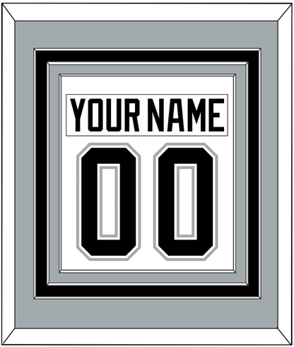 Los Angeles Nameplate & Number (Back) Combined - Home White (1992-1998) - Premier Tier 3