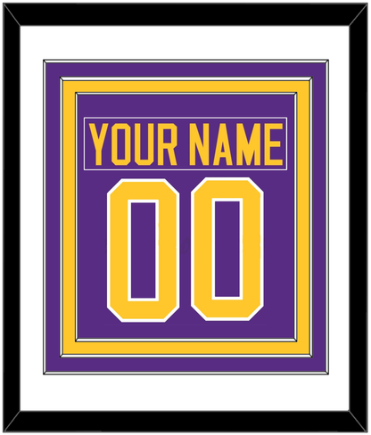 Los Angeles Nameplate & Number (Back) Combined - Road Purple (1980-1988) - Premier Tier 1