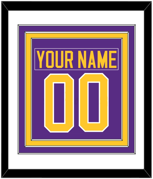 Los Angeles Nameplate & Number (Back) Combined - Road Purple (1980-1988) - Premier Tier 1